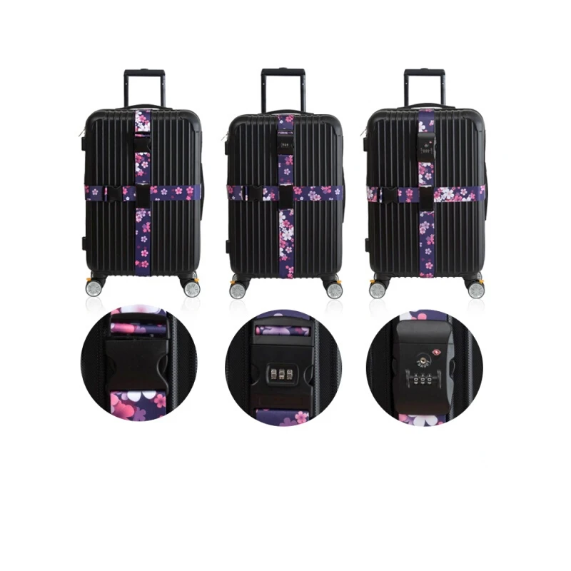 Длинное поперечное Чемодан ремень, аксессуары для путешествий, с поперечным Ремешком упаковочная чемодан нейлон 3 знака после запятой