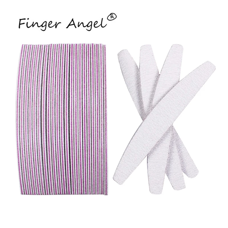 Dito Angelo Grigio Half Moon Lima Per Unghie Levigatura Buffer Blocchi Di Strumenti Di Manicure Professionale Per Cura Delle Unghie # Fjh06