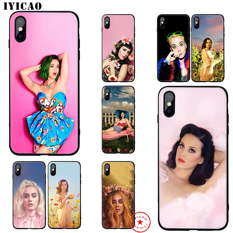 

IYICAO Katy Perry Singer Soft Case for iphone 11 Pro Xr Xs Max 6 6s 7 8 Plus 5 5s Se Silicone TPU 7 Plus