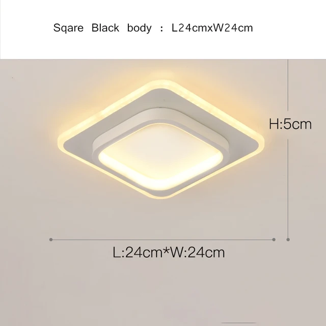 Modern LED Aisle Ceiling Lights Home Lighting Led Surface Mounted for Bedroom Living Room Corridor Light Balcony Lights White square