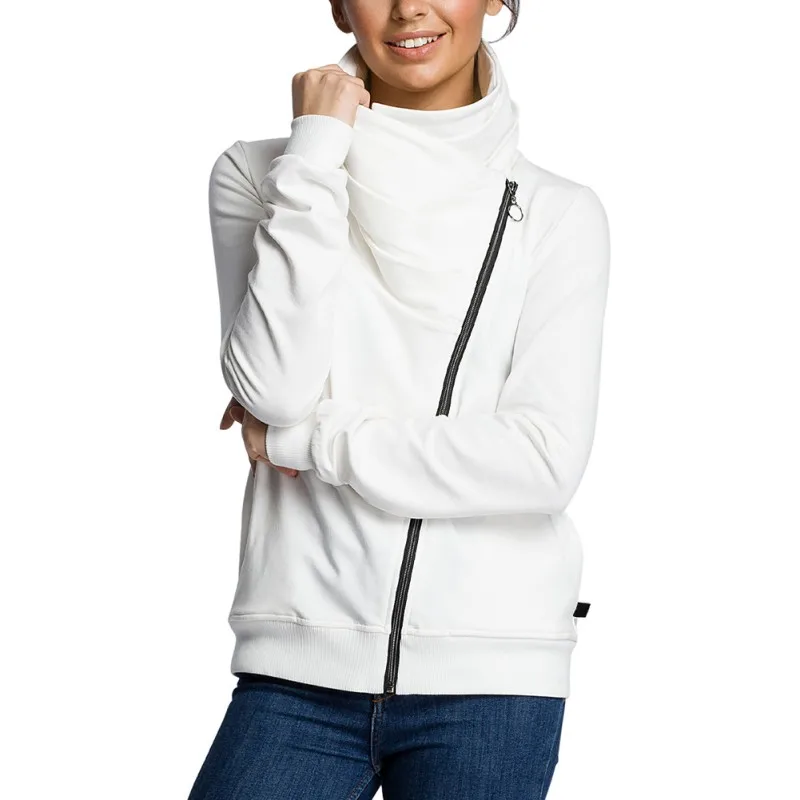 

2019 Autumn Winter Long SleeveJackets Women Fashion Pocket Zipper Outerwear Solid Color Casual Turtleneck Irregular Coat