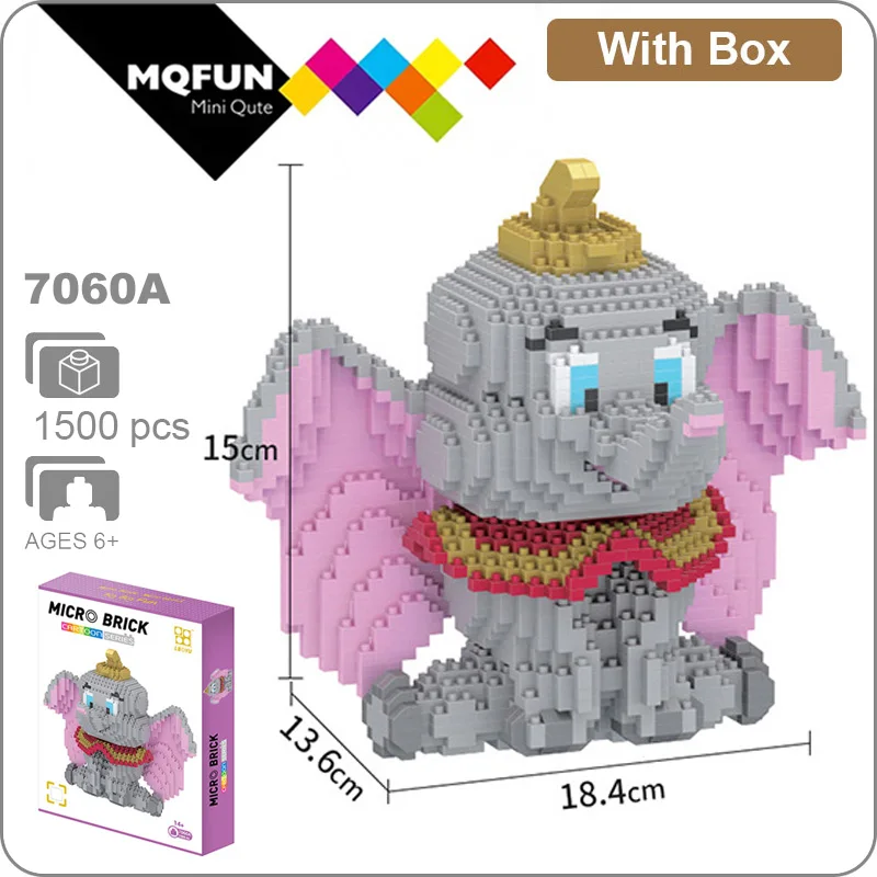 BOYU аниме японский мультфильм мини-блок большой Дэдпул Пикачу Dumbo алмазное здание кирпич фигурки Развивающие игрушки для детей - Цвет: 7060A With Box
