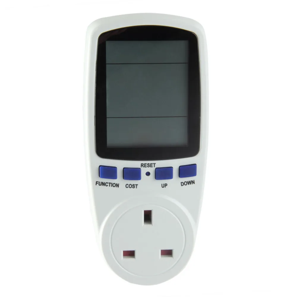 

New UK Plug Digital Wattmeter Power Analyzer Electronic Power Energy Meter Ampere Meter Monitor Automatic Power Switch