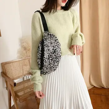

Fashion Sequin Women Fanny Chest Bag Elaborate Manufacture Prolonged Durable Zipper Purse Casual Shoulder Crossbody Pack