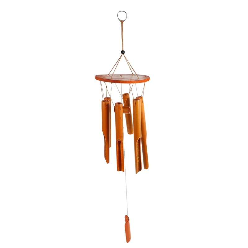 Bamboo Wind Chimes Outdoor Deep Tone for Garden Patio or Decor 66cm | Дом и сад