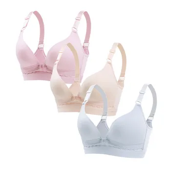 

Soft Cotton Maternity Nursing Bra Front Button Wirefree Breastfeeding Breast Feeding Nursing Bra Underwear for Pregnants Women