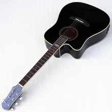 41 дюймов левая рука электроакустическая гитара с электрическим эквалайзером тюнер функция глянцевый черный цвет хорошее качество