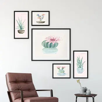 

Canvas Poster Green Tropical Leaves Silk Fabric Removable Mural Home Decor #20-0922-13