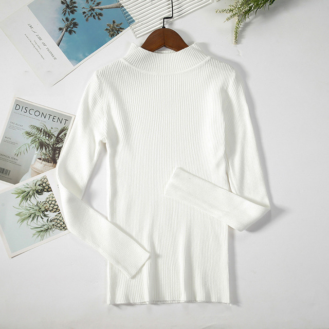 Autumn Winter Basic Turtleneck Sweaters Women Knitting Bottoming Sweaters Warm Pullovers Slim Long Sleeve Tops Female