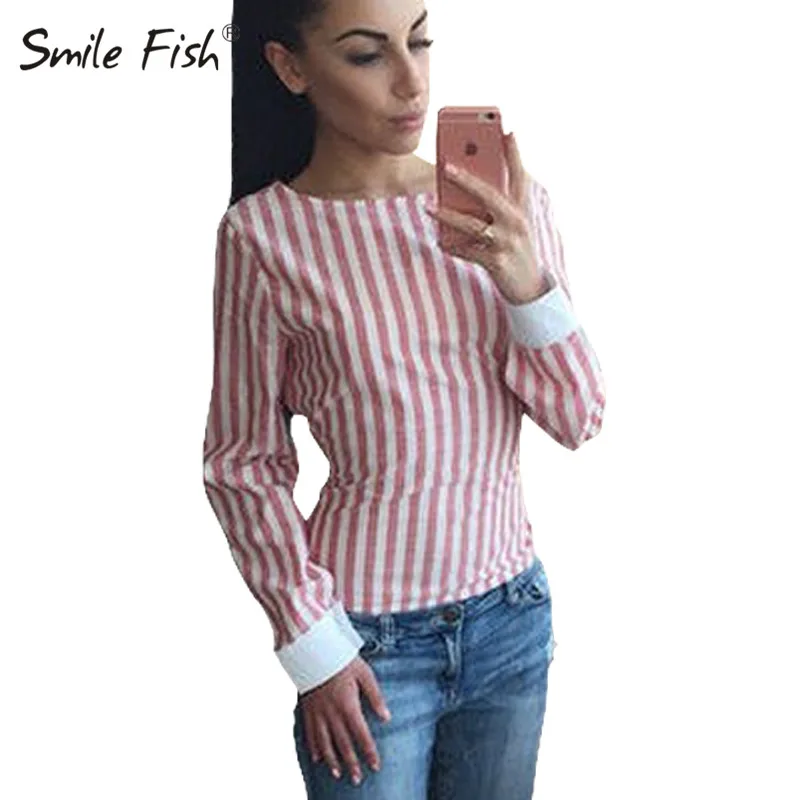 

Open Back Deep V Striped Blouse Shirts Ladies Backless Bowknot Blusas Plus Size Sexy Women Long Sleeve Bandage Tops Streetwear