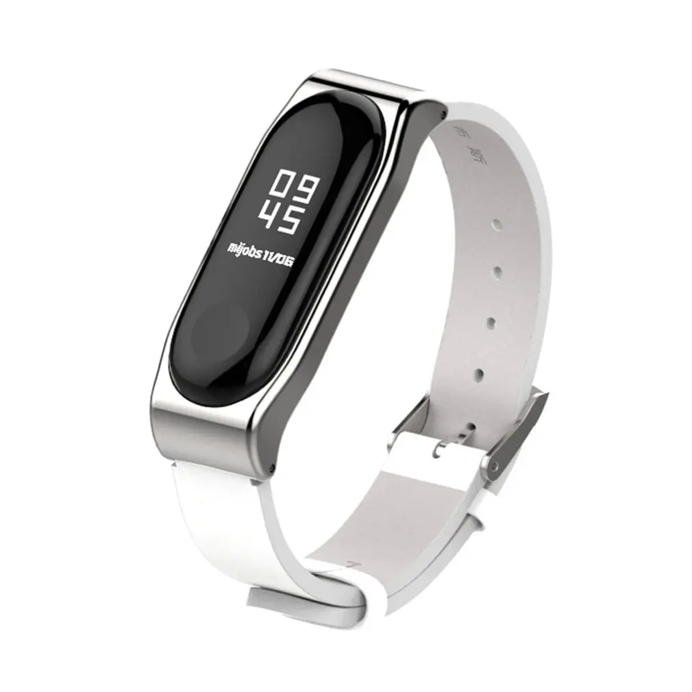 Кожаный ремешок для часов Ремешок для Xiaomi mi 3 4 Смарт-часы браслет сменный Браслет ремешок для mi Band 3 4 ремни