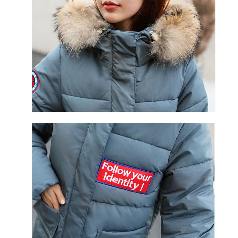 Female Overcoat Coat Parka Women Winter Coats Long Cotton Casual Fur Hooded Jackets Women Thick Warm Winter Parkas MY104