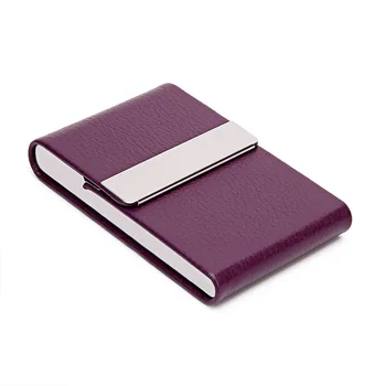 

PU Business Card Holder for Women Men Business Card Case Slim Professional Name Card Holder with Magnetic Shut