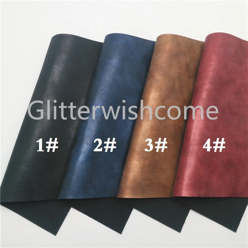 Glitterwishcome 21X29 см A4 Размер винтажная искусственная кожа ткань, металлизированная Синтетическая кожа искусственная кожа листы для бантов, GM540A