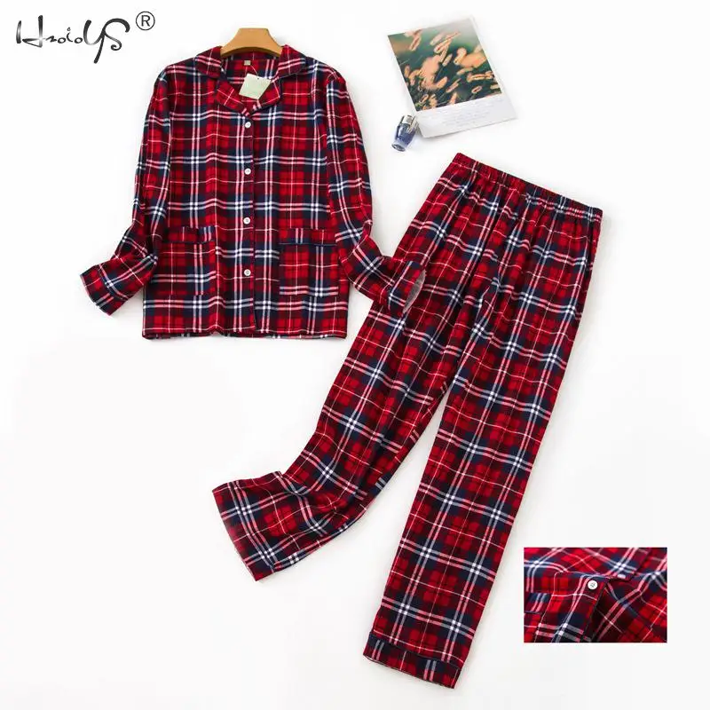 Sleeve Flannel Sleepwear Suit 