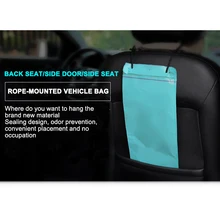 AOZBZ 50 шт. Автоматическая спинка для сиденья мусорный пакет с ручками мусорный мешок, мешок для вещей, автомобильный герметичный мешок для мусора, аксессуары для салона автомобиля