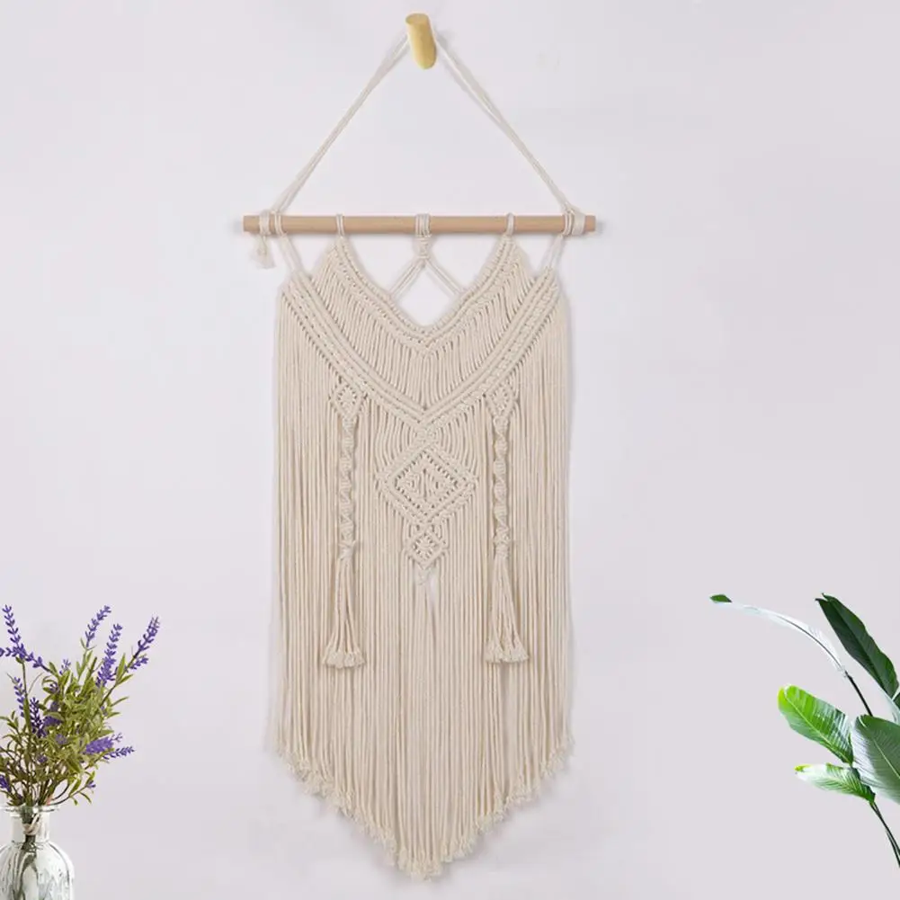 

Lace Wall Hanging Tassel Hand woven Cotton Rope Tapestry Nordic Wind Hanging Wall Decor Soft Woven Tapestry Bohemian Home Decor