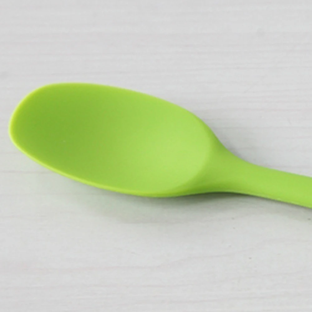 Горячая Силиконовая Термостойкая Гибкая ложка с длинной ручкой лопатка антипригарный скребок лопатка-ложка для мороженого кухонная посуда