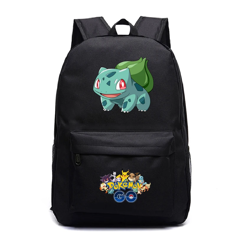 Сумка с покемонами Bulbasaur, ежедневный рюкзак для подростков, школьный рюкзак Пикачу, школьный рюкзак для мальчиков и девочек