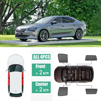 

For Skoda Superb 2015-2018 4Pcs Windows Sunshade UV Ray Protector Mesh Block Privacy Visor