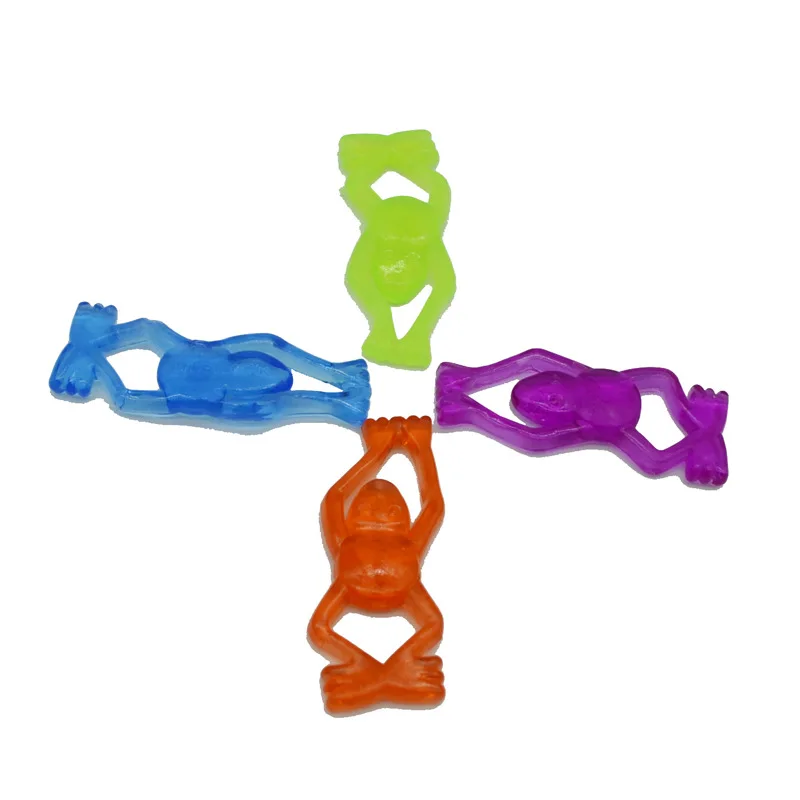20 шт./лот случайный цвет игрушка слайм вязкий скалолазание лягушка фигурка забавные гаджеты ПВХ человек паук для детей игрушки