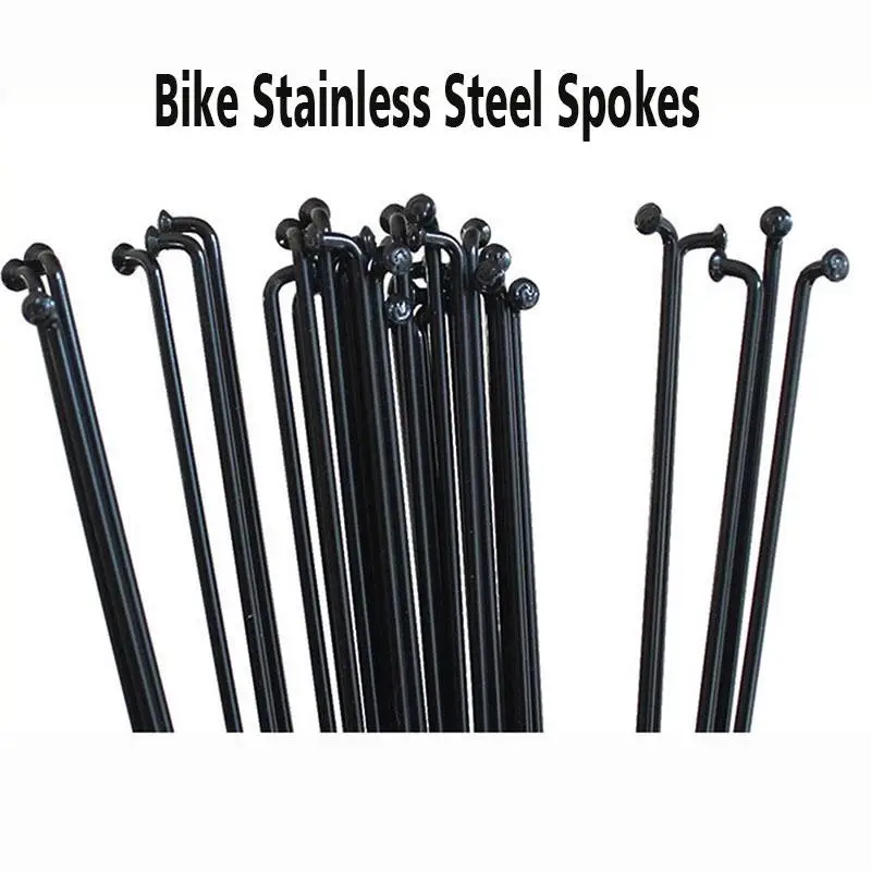 

Bicycle Stainless Steel Spokes BK 36pcs Bike 14G J Bend with Nipples 82mm-298mm Good Quality