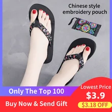 Женские однотонные вьетнамки на плоской подошве с цветочным принтом; сандалии; лоферы; обувь в богемном стиле; Летние босоножки; повседневные пляжные шлепанцы; zapatos de mujer;# A