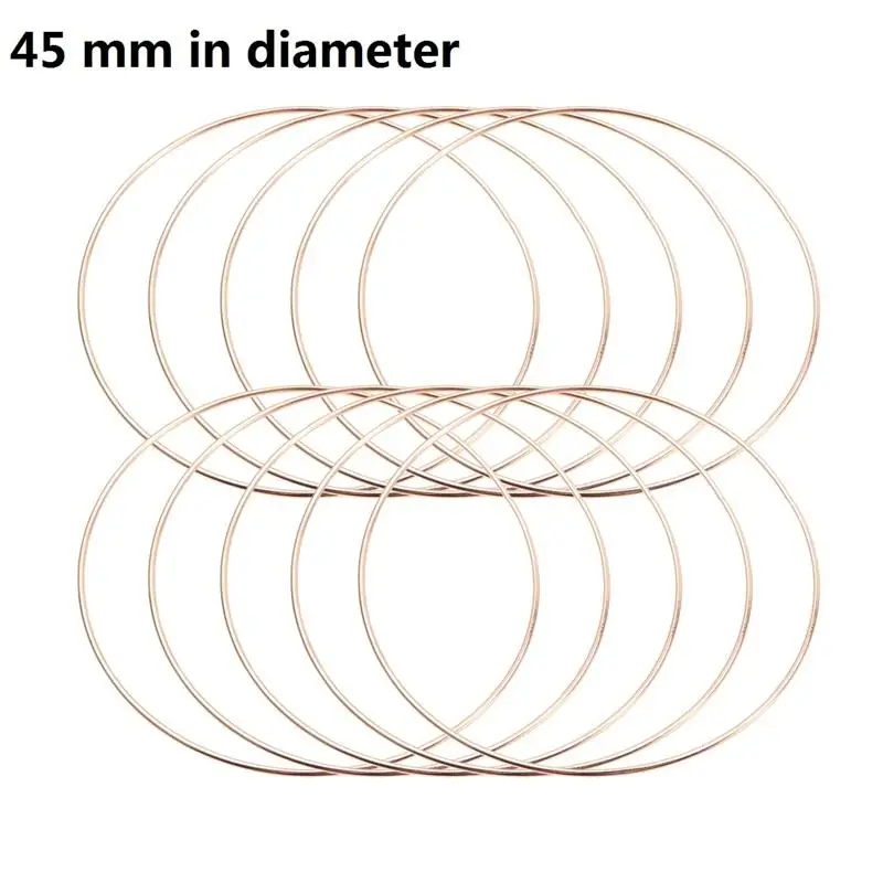 10 шт. Ловец снов железное кольцо DIY ремесла круглое кольцо украшение комнаты Ловец снов аксессуары колокольчики стены искусство домашнего декора - Цвет: Бургундия