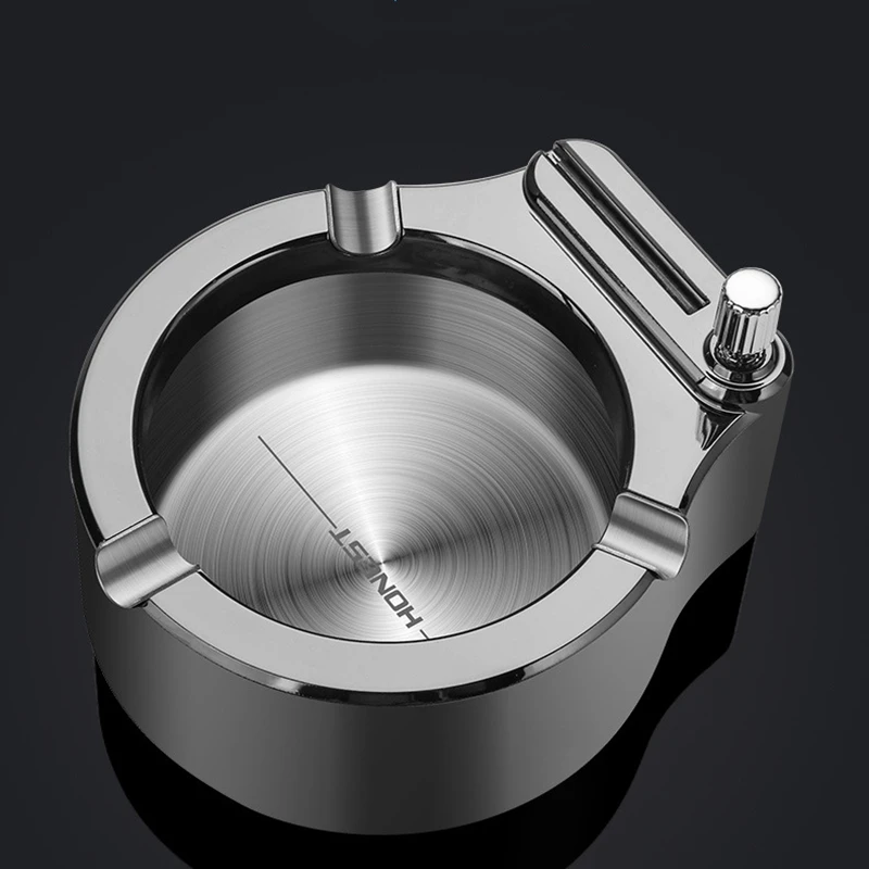 Cendrier Inox Durable Rétro Briquet Illimité