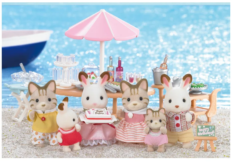 Sylvanian Families игрушка Sylvanian Families Приморский день рождения комплект для банкета девочки игровой дом подарочный набор 5207