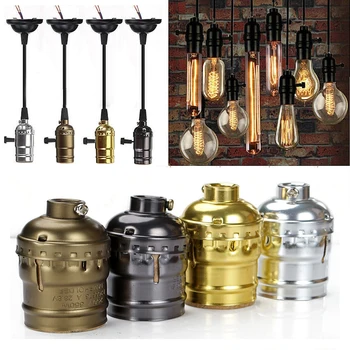 

Classic Retro Edison Lamp Holder Socket E27 Bulb Base Pearl black/Antique brass/Gold/Silver E27 UL 110V/220V Light Socket