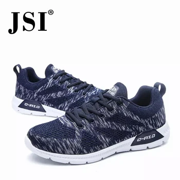 

JSI Sneakers Men Air Mesh Round Toe Casual Flats Basic New Fashion Spring Autumn Lace-Up Patchwork Men Flats Sneakers jx59