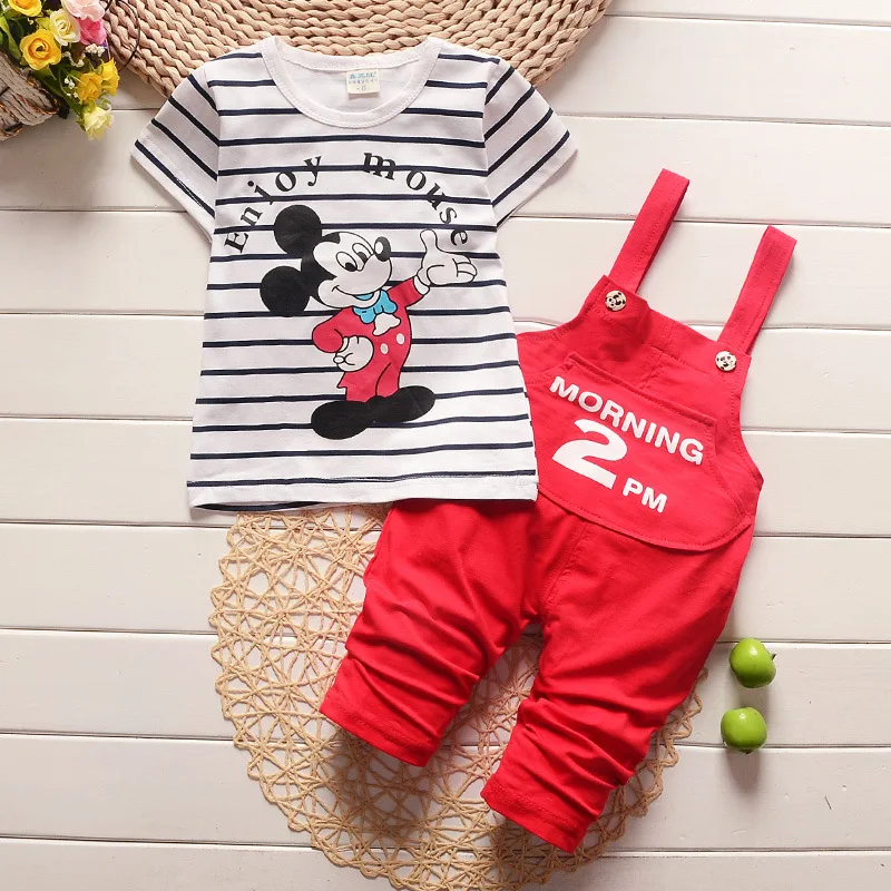 Summer Baby Clothes Set Newborn Cartoon T Shirts + Pants 2PCS Infant Kids Clothes Suits Toddler Outfits A0013