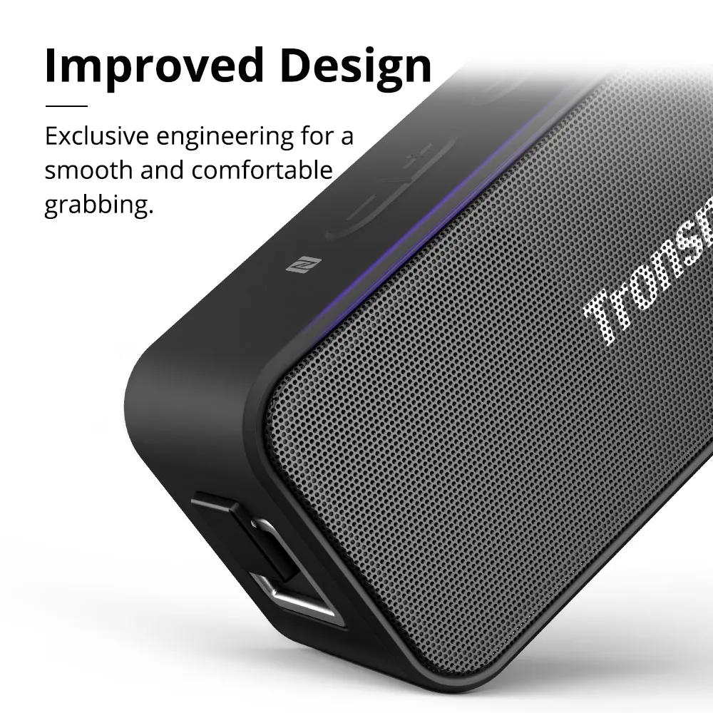 Tronsmart T2 Plus NFC Bluetooth 5.0 Speaker 20W TWS Portable Column IPX7 Waterproof Voice Assistant Soundbar with Micro SD (10)