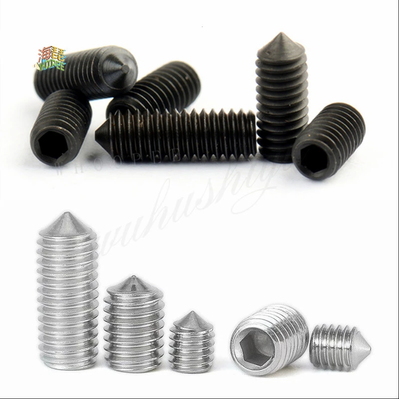 M2.5 M3 M3.5 M4 M5 M6 DIN914 304 stainless steel Black grade 12,9 stole Hex Hexagon socket All cup Point Grub Screw Set Bolts