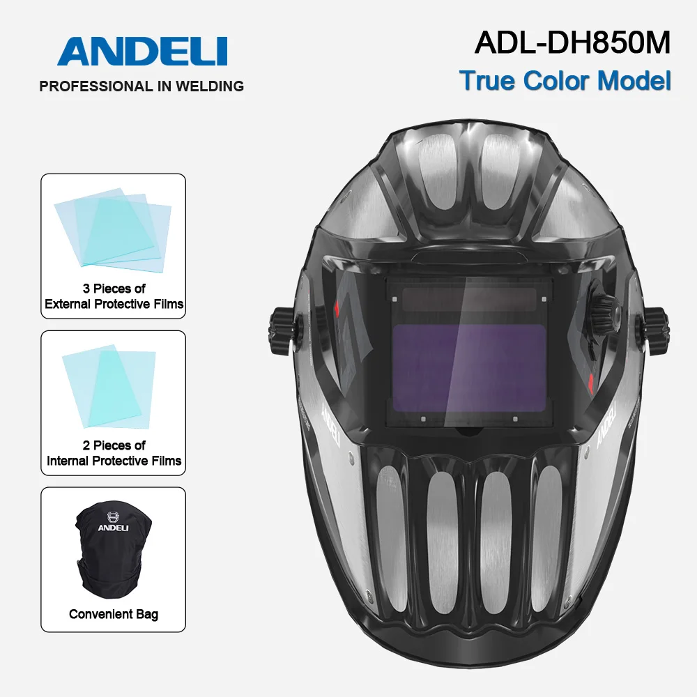 ANDELI Auto Darkening Welding Helmet Adjustable Range True Color Large View Welding Mask with Welding Cutting home depot welding rods Welding & Soldering Supplies