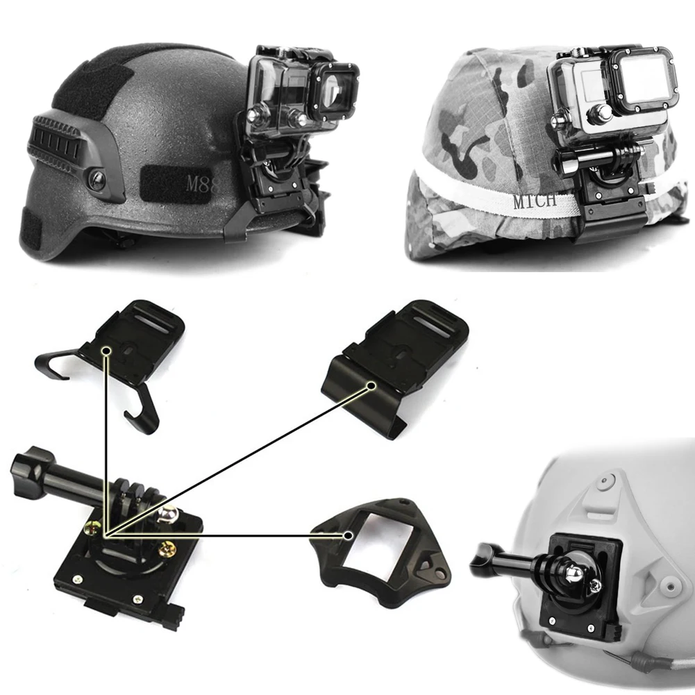 FOCUS REVISION Camera Bracket NVG Mount Match for Tactical Helmet Accessories Front Bracket Fast Mich/AF/M88 for Gopro Hero 1 2 3 4 5 Action Camera Camcorder 
