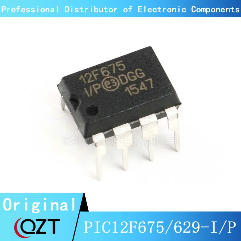 

10 шт./лот PIC12F675-I/P DIP 12F675 PIC12F675 PIC12F629-I/P DIP PIC12F629 12F629 DIP-8 chip New spot