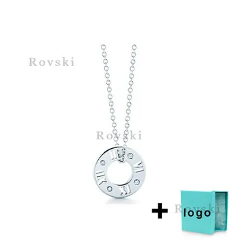 

XL TFX Rllen sterling silver round lettering necklace is perfect for women's party jewelry wholesale free shipping.