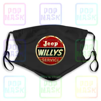 

Dust Mask with Filter Jeep Willys Service - Graphic Long Washable Reusable Mask