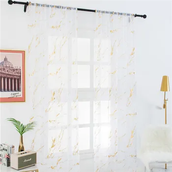 

1 Pcs New Curtains For Windows Drapes European Modern Marble Printing Shade Window Screening For Living Room Bedroom