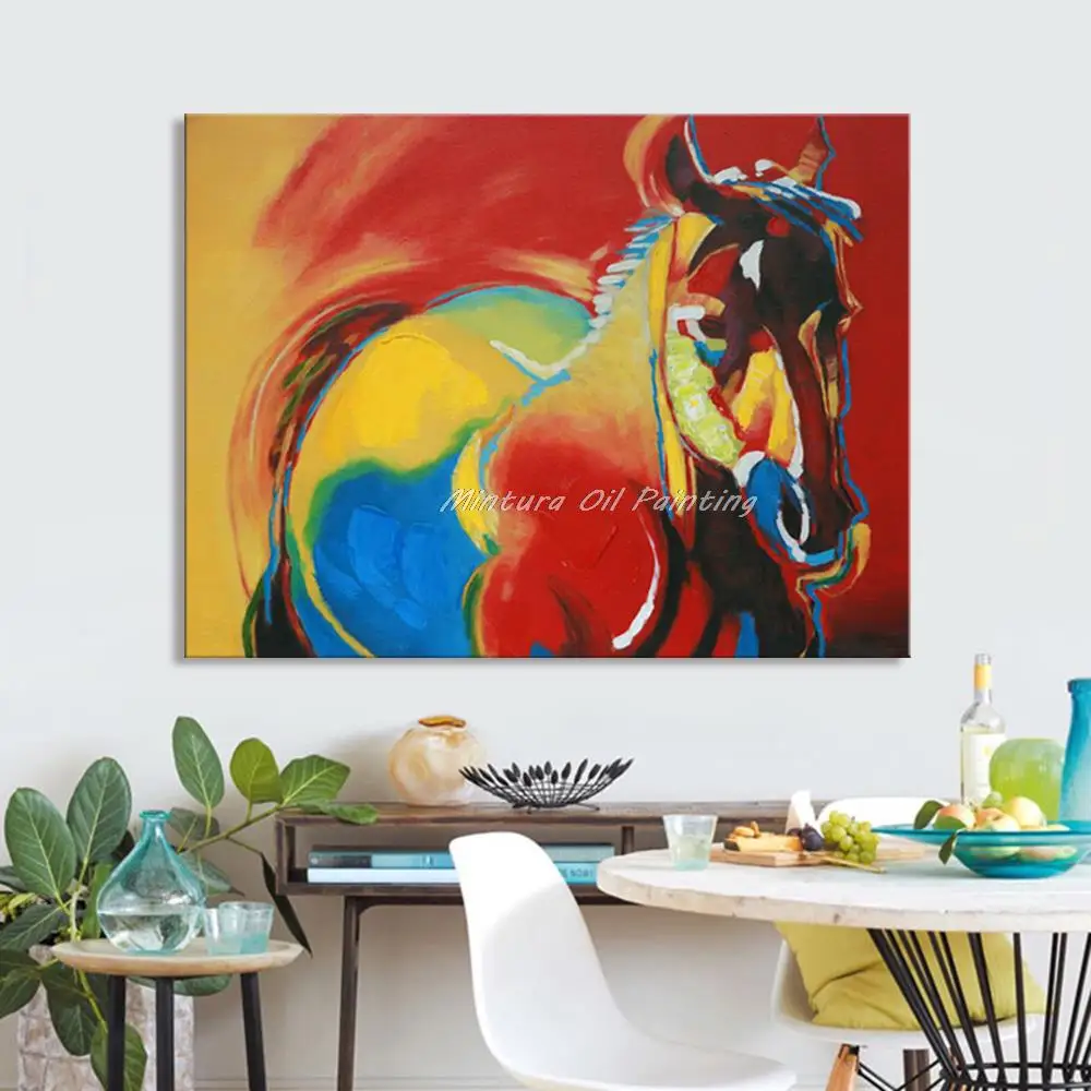 High Quality Handmade Running Horse Oil Painting Bulk Canvas Paintings for  Home Decor Modern Horse Animals Wall Picture - AliExpress