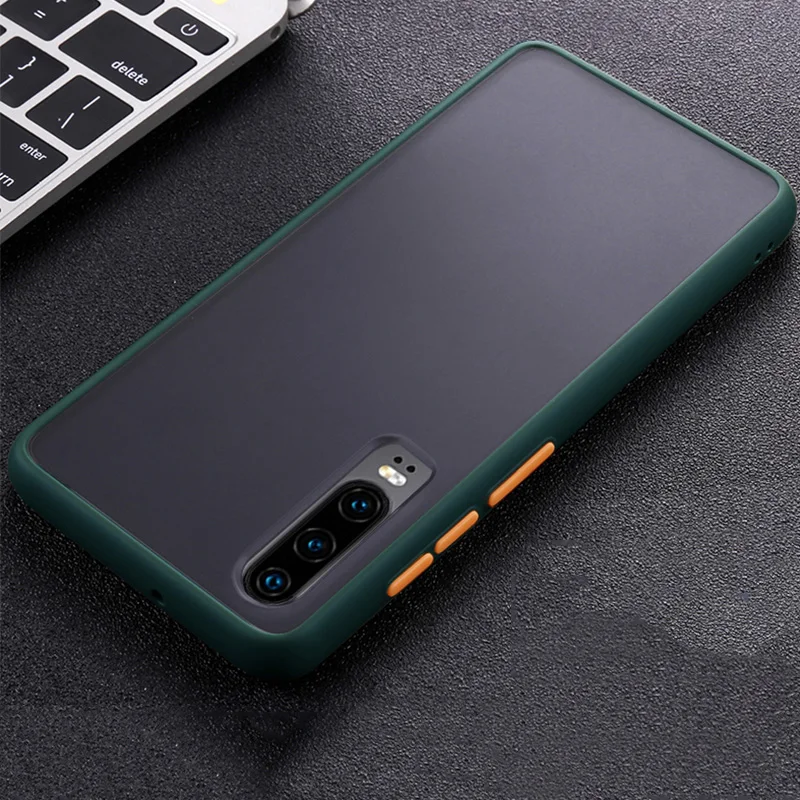 Противоударный защитный чехол для huawei P Smart Z Pro P30 Lite P20 Pro Honor 20 9X Premium Global Y9 Prime Nova 5, матовый чехол - Цвет: NGreen