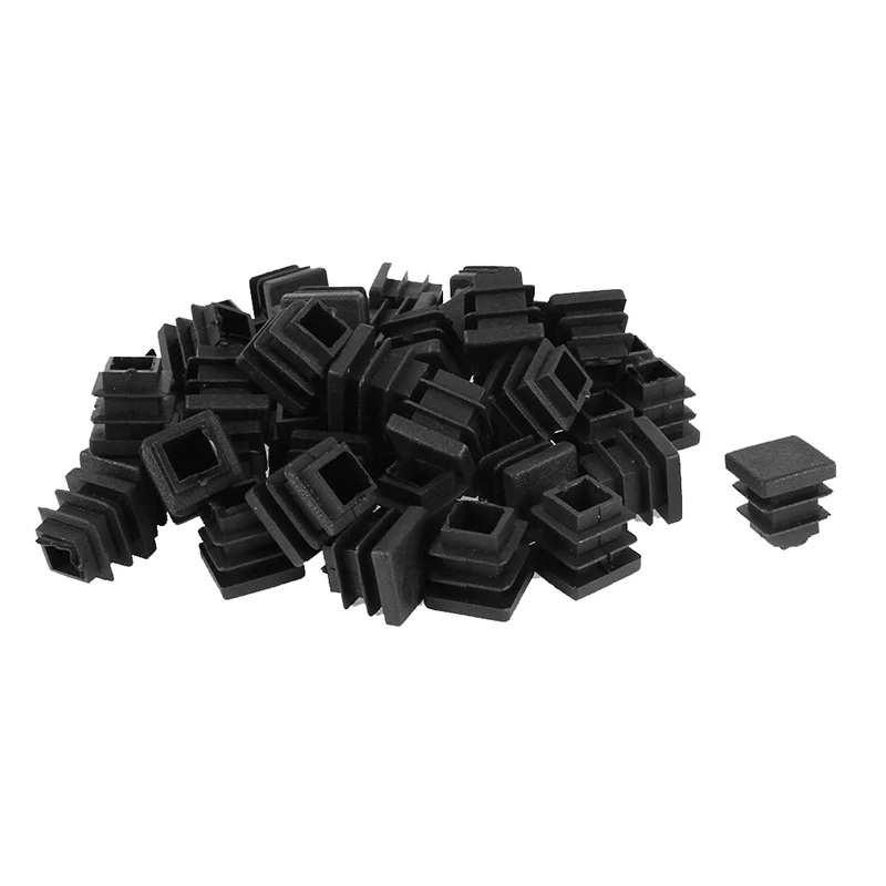 

Fashion-50 Pcs Plastic Blanking End Cap Square Tube Insert 16mmx16mm Black