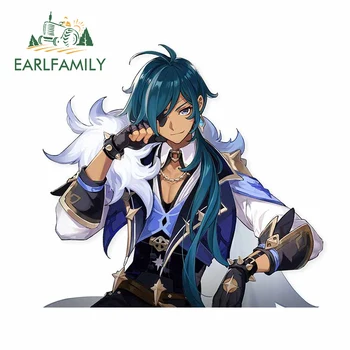 

EARLFAMILY 13cm x 12cm for Kaeya Genshin Impact Occlusion Scratch Car Stickers Personality Vehicle Bumper Decal Decoration