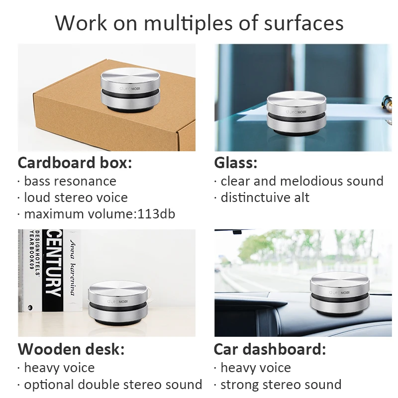 US $24.30 Bone Conduction Speaker Bluetooth TWS Stereo Dual Sound Channels Mini Audio Box DURAMOBI HumbirdSpeaker with HD Call FM Radio