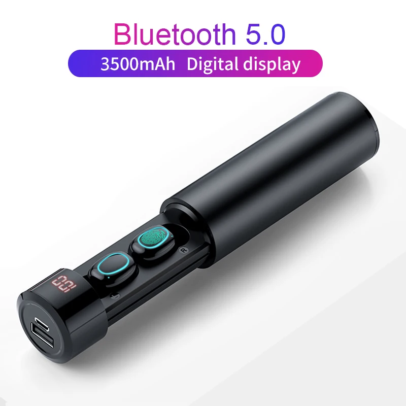 Comprare LED di Tocco di Bluetooth Auricolare mini TWS Auricolari Senza Fili V5.0 6D Suono Stereo con 3500mAh banca di potere IPX6 Trasduttore Auricolare Impermeabile