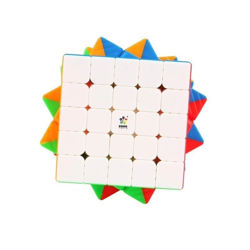Yuxin Магнитный куб 5x5x5 Cubo Magico Stickeless 5x5x5 M Волшебный куб 5x5 M Stickerless Magico Профессиональный кубик 5X5 детская игрушка