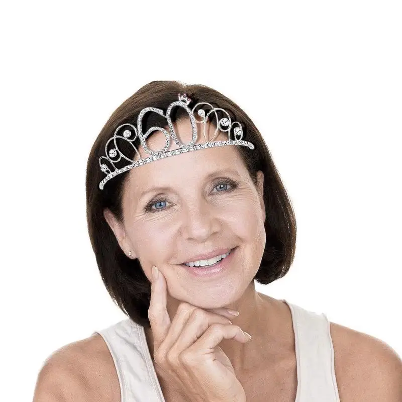 Для женщин Birthday Crown 16/18/20 Вт, 30 Вт/40/50/90 лет подарки на день рождения украшения для волос День рождения диадема на выпускной вечер, аксессуары для волос