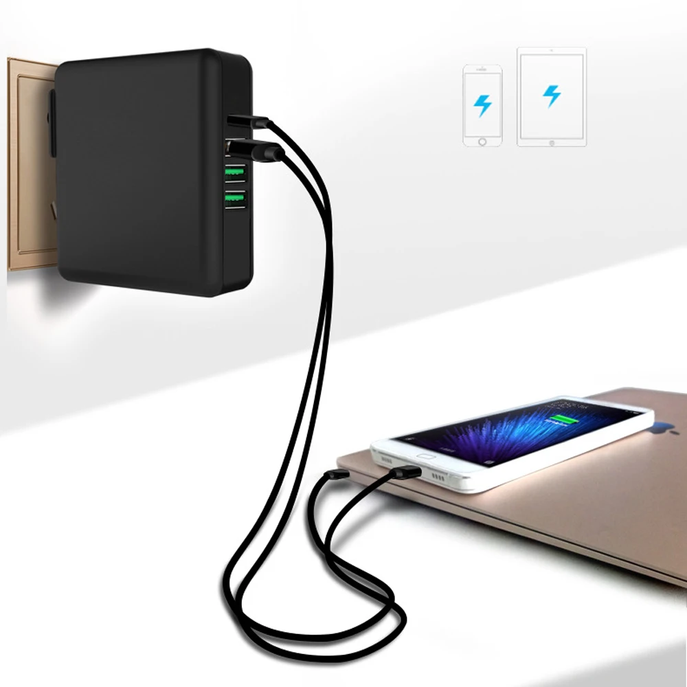 4 порта type-C USB C адаптер питания, быстрое зарядное устройство 3,0 SCP/FCP/AFC для huawei/samsung/Google, type-C 61W для MacBook Pro/iPad/iPhone